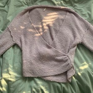 FREE PEOPLE Lilac Wrap Sweater
